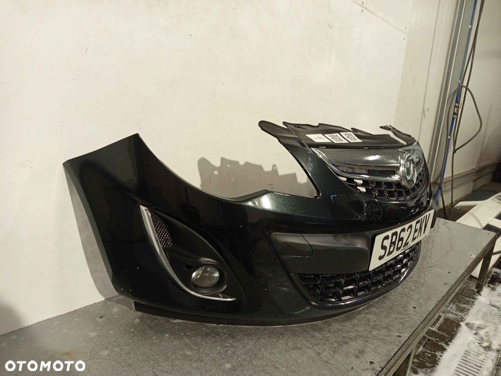 + ZDERZAK PRZÓD PRZEDNI OPEL CORSA D LIFT FL Z22C CZARNY HALOGENY - 3