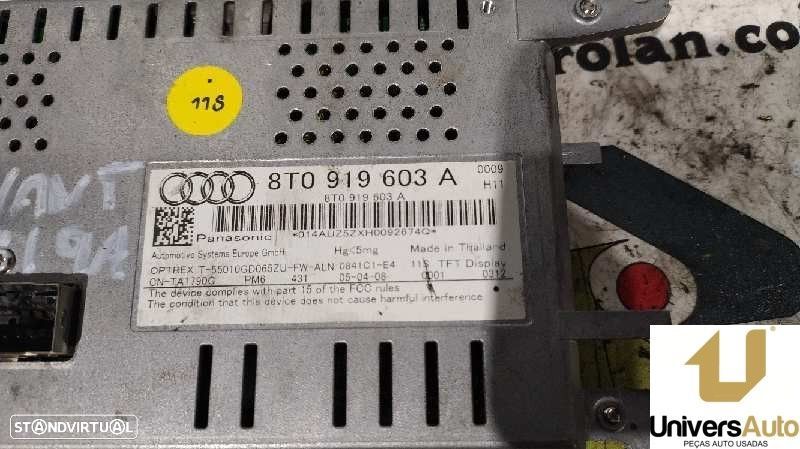 ECRÃ MULTIFUNÇÕES AUDI A4 AVANT 2008 -8T0919603A - 1