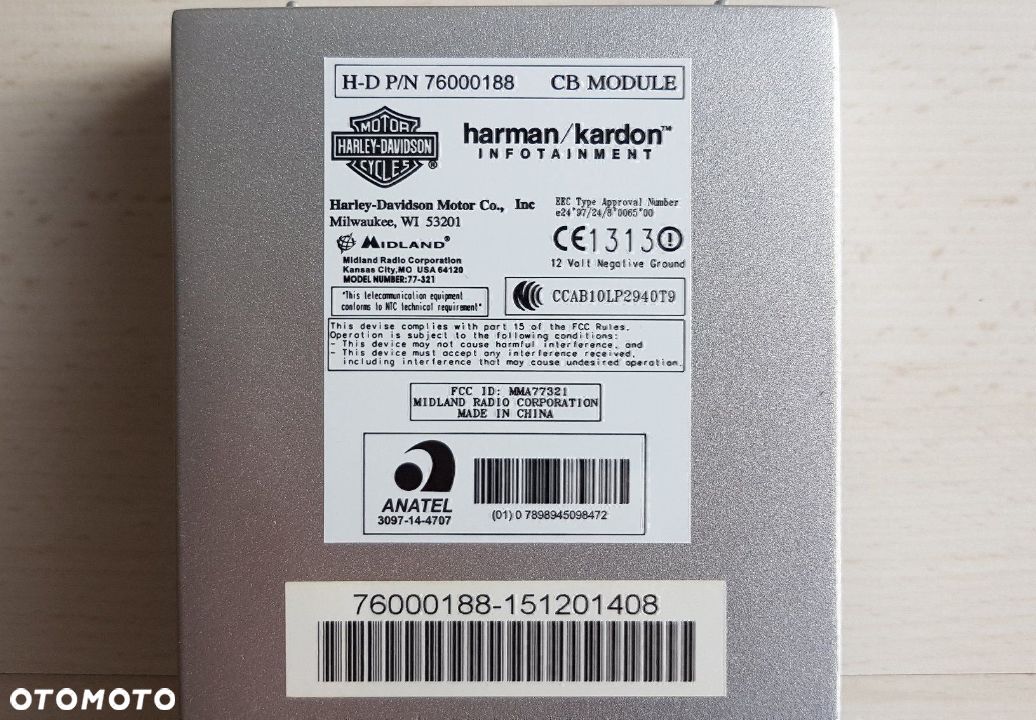 Moduł CB Harley Davidson Touring 76000188 - 1