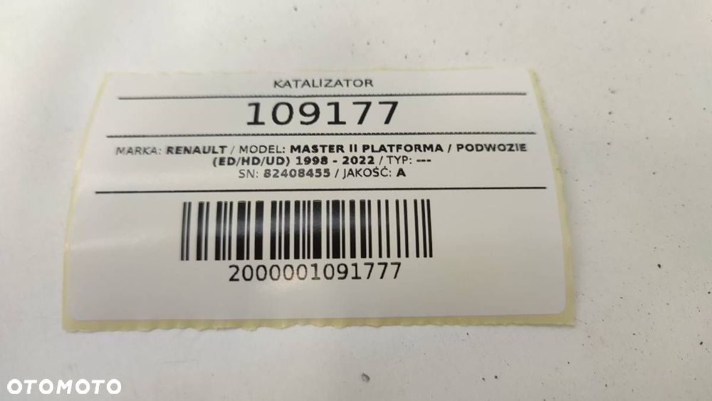 KATALIZATOR PUSZKA FAP DPF 8D0253753F RENAULT MASTER III MOVANO B 2.3 DCI - 6