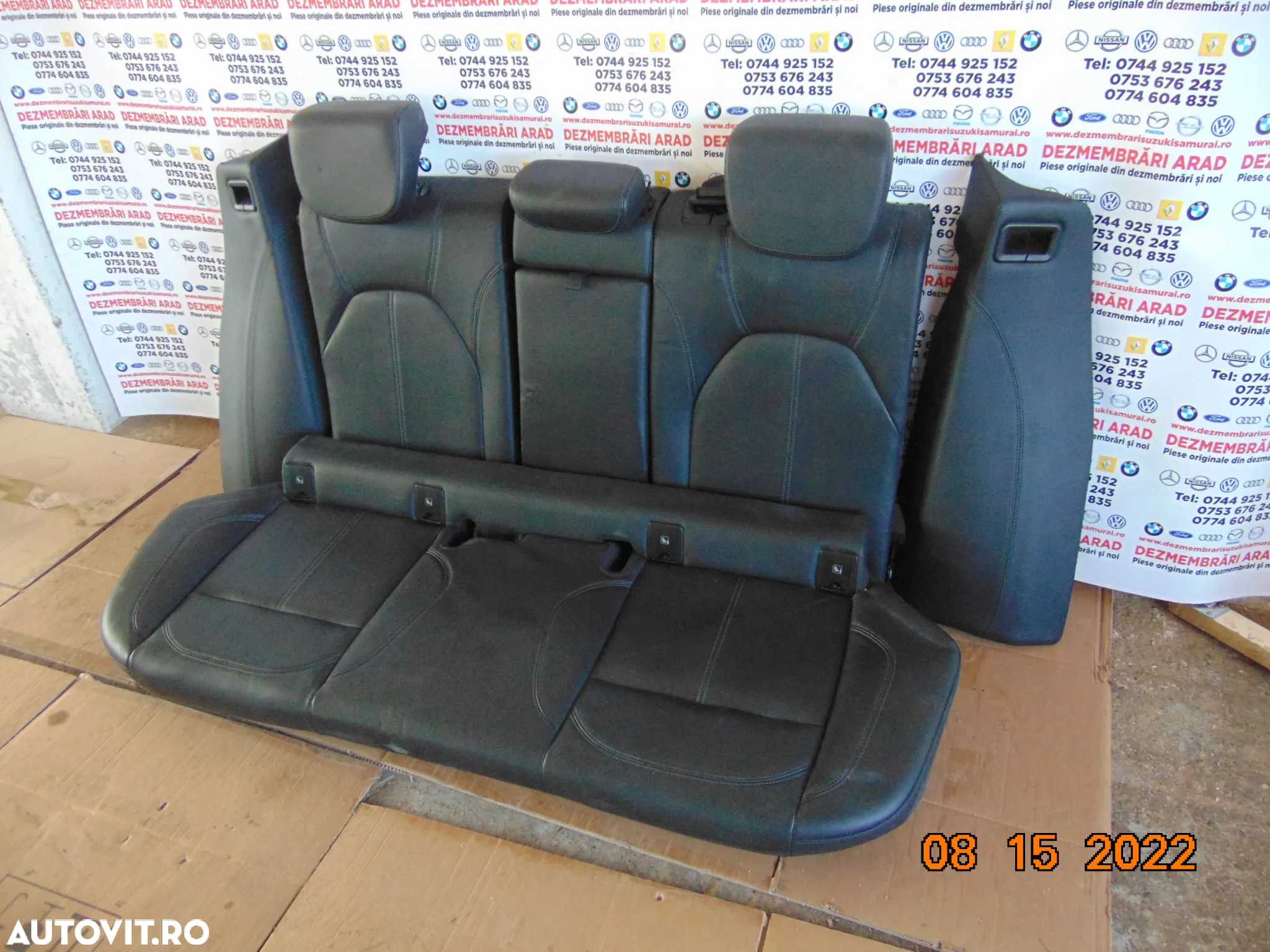 Interior Alfa Romeo stelvio 2015-2022 scaune fata banchete spate piele neagra dezmembrez - 11