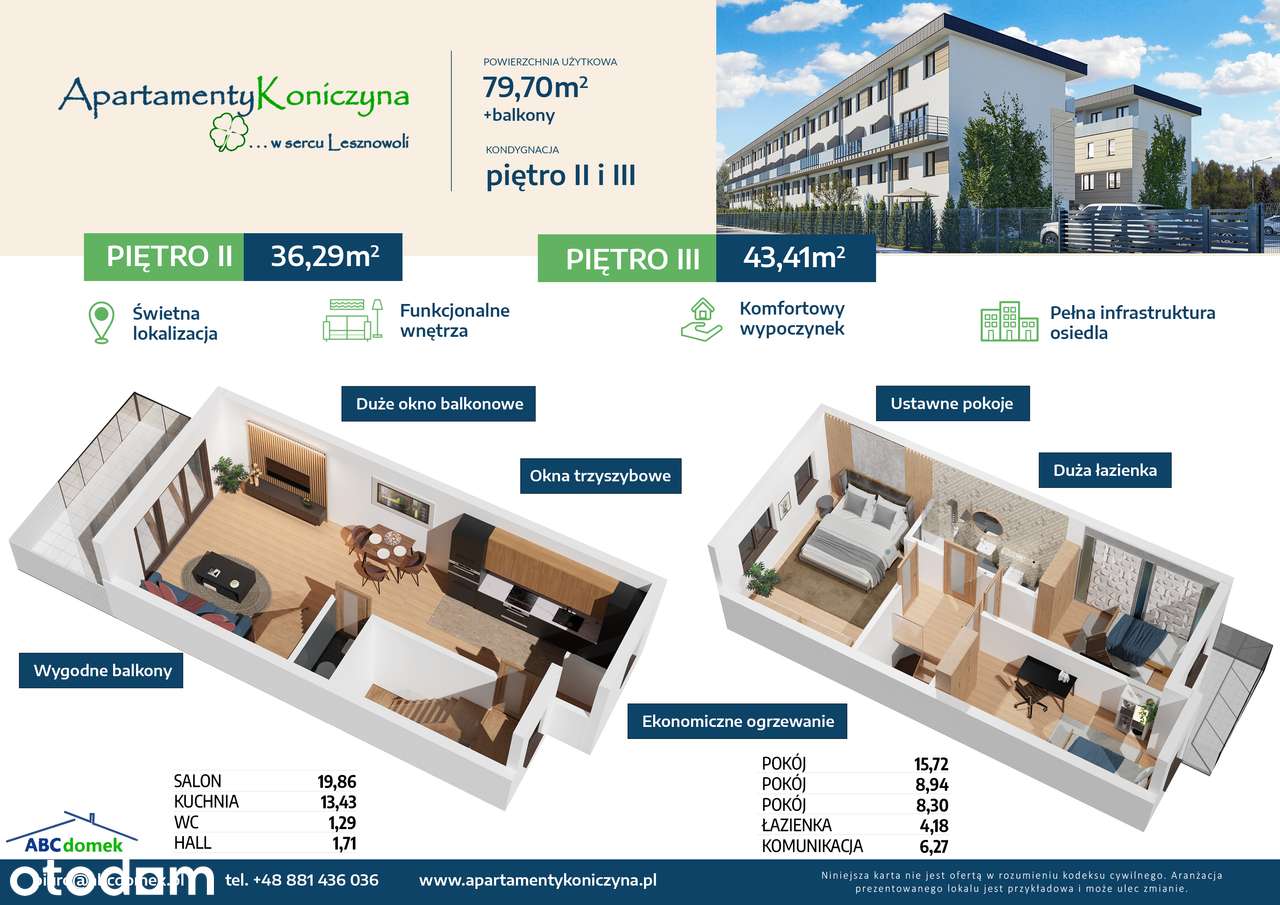 Mieszkanie w stanie deweloperskim 88m² + balkony