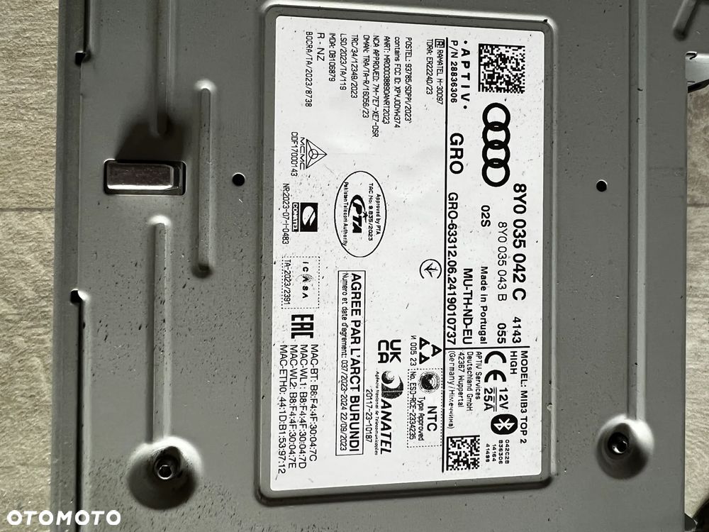 Audi S3 8Y Moduł Sterownik Multimedia ECU Bluetooth 8Y0035042 C - 3