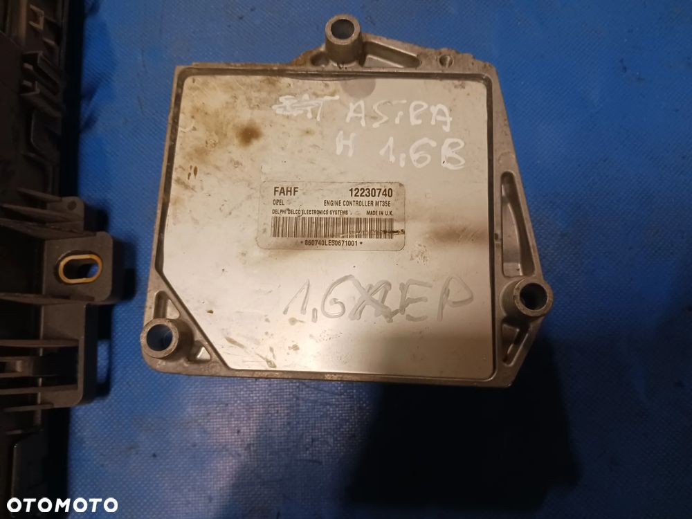 Zestaw startowy do odpalenia Opel Astra H 1.6 XEP Sterownik Silnika benzyna 12230740 FAHF stacyjka moduł BSI 12230740 Sterownik Silnika kluczyk manetka MODUŁ REC 13181278 - 2