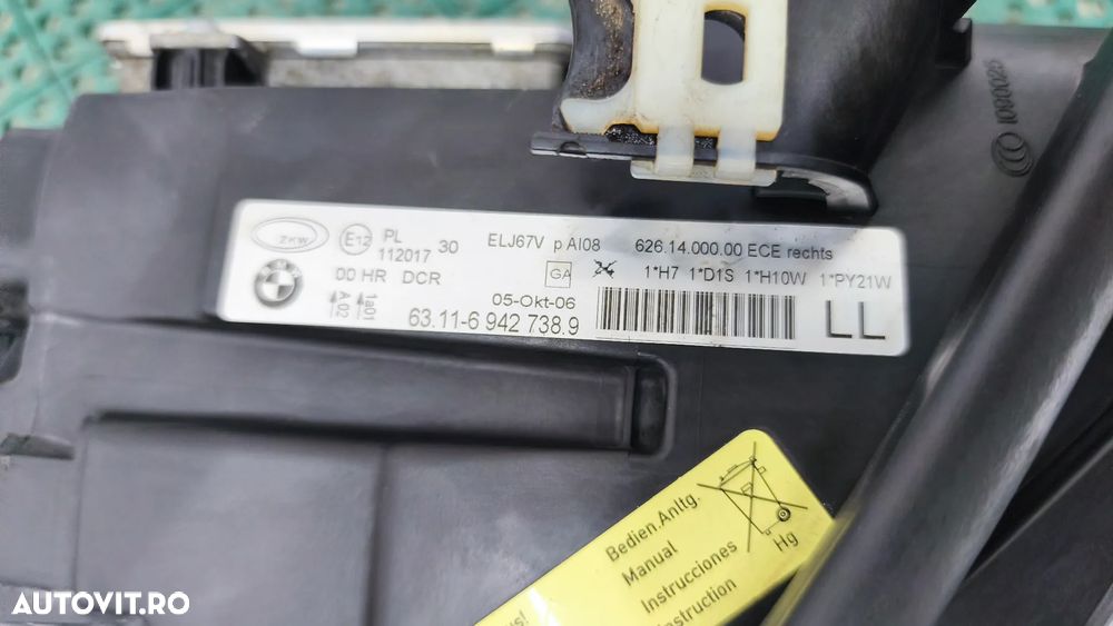 Far Bixenon BMW E90/91 2004-2008 NFL de europa complete 6942738 6942737 pretul este pe bucata - 8