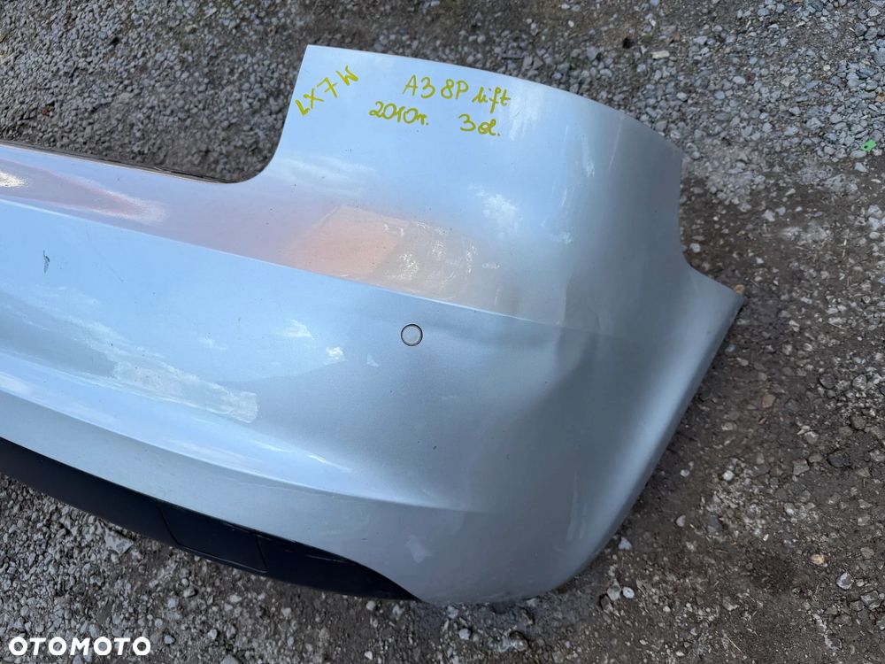 Zderzak Audi A3 8P lift tył kolor LX7W PDC OE - 2