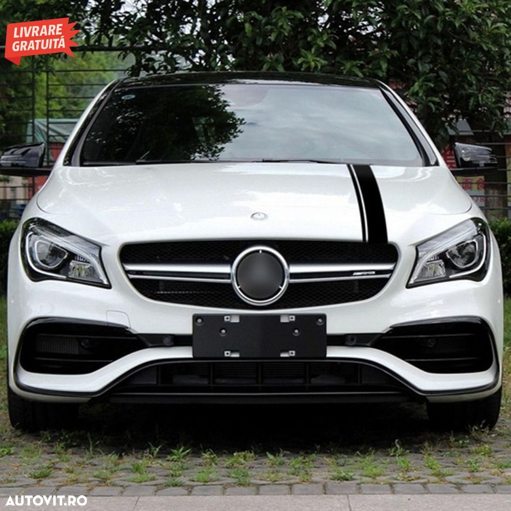 Set Stickere pentru Capota Plafon Portbagaj si Laterale Negru Mat Mercedes CLA W11- livrare gratuita - 9