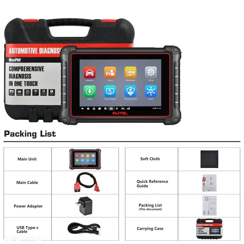 AUTEL MK900: Diagnoza Codare ECU, 40+ functii, CANFD/DoIP, Romana - 3