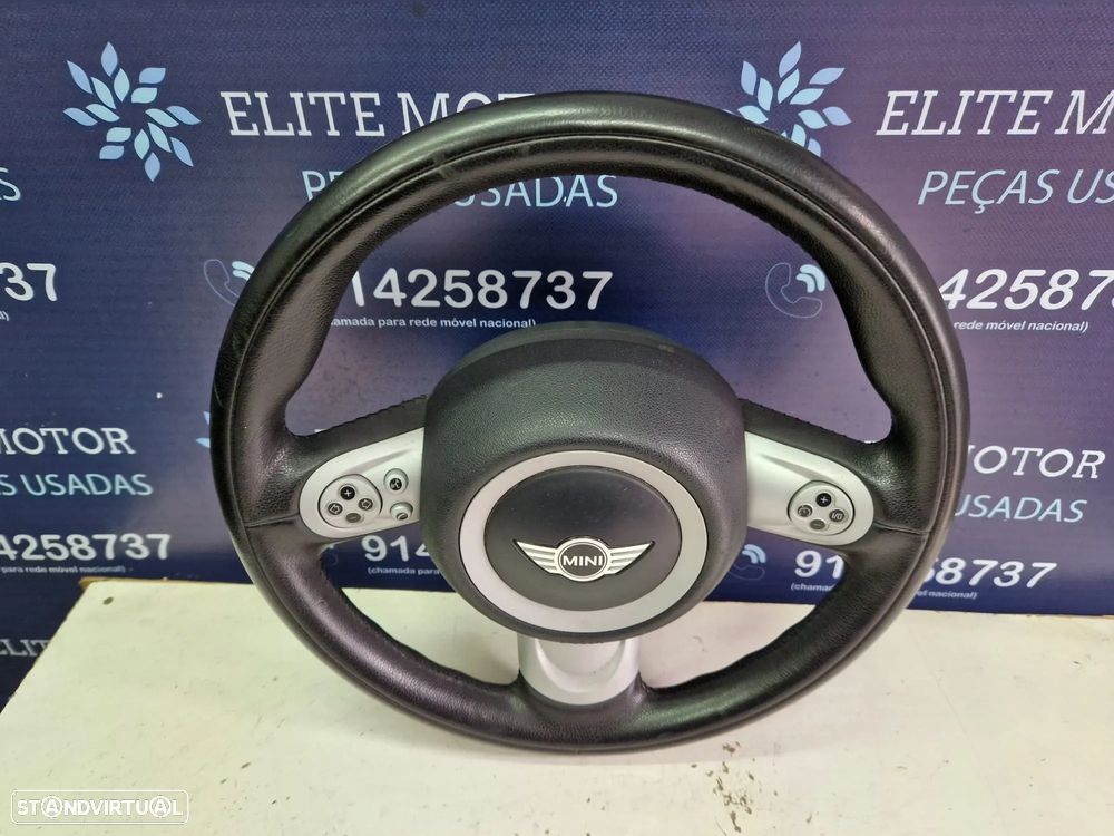 Volante pele usado MINI ONE COOPER R56 R55 R57 AIRBAG COMANDOS MULTIFUNÇÕES - 4