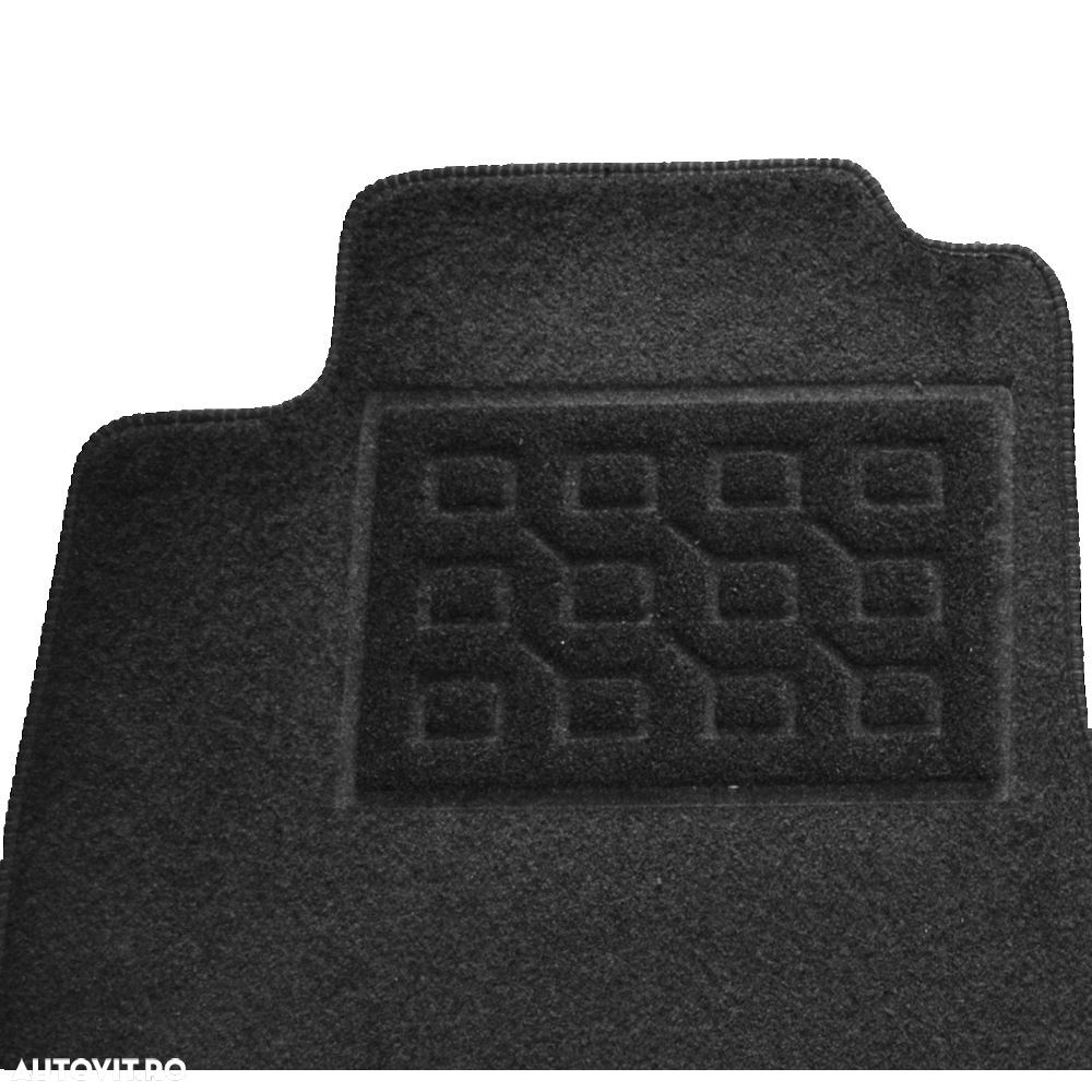 Covorase mocheta Ford Fiesta model 2017- pentru modele cu 3/5usi,(St/St2), Sport, Negru, set de 4 bucati - 1
