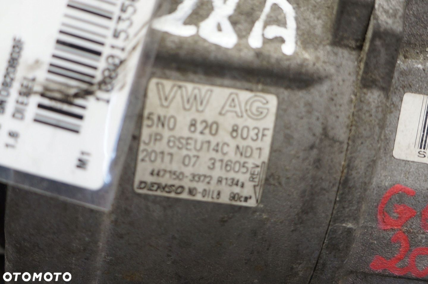 SPRĘŻARKA KLIMATYZACJI VW GOLF VI A3 LEON 1,6 1.9 2.0TDI 5N0820803F - 5