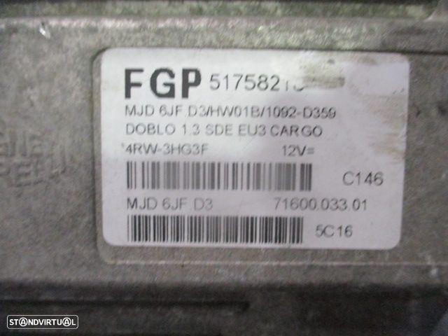 Centralina 51758210  7160003301  FIAT DOBLO 2005 1.3JTD 70CV 4P BRANCO - 2