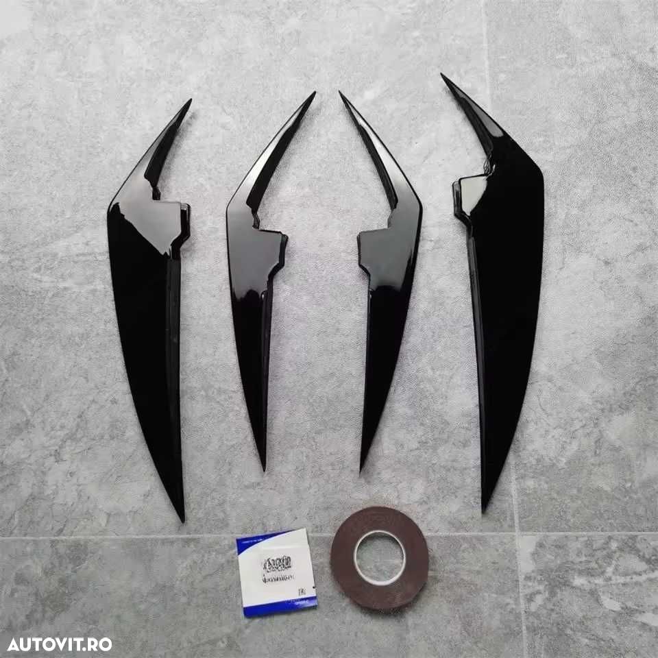 Extensii Aripioare Prelungiri Bara Fata M BMW G20 G21 LCI Facelift, Lip Splitere Negru Lucios - 4