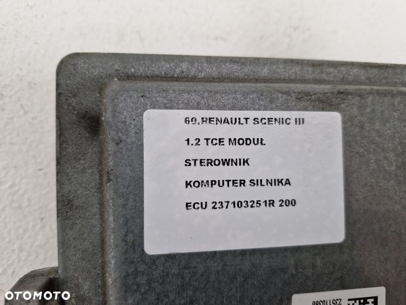 renault scenic iii 1.2 tce moduł sterownik komputer silnika ecu 237103251r - 6