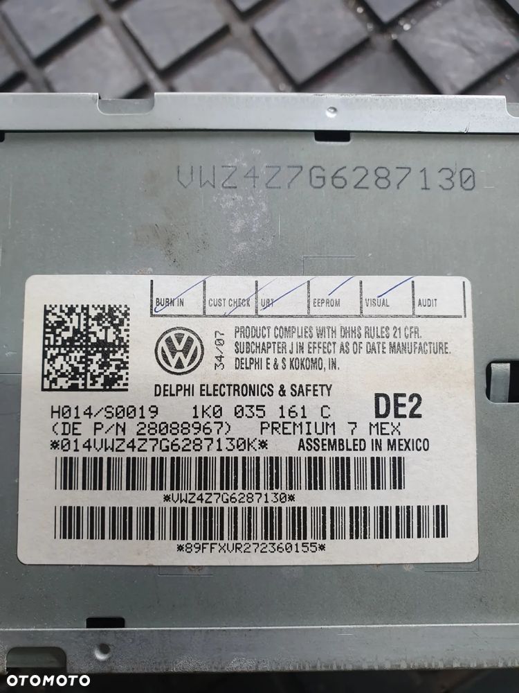 VW PASSAT B6  RADIO FABRYCZNE 1K0035161C JETTA TIGUAN - 4