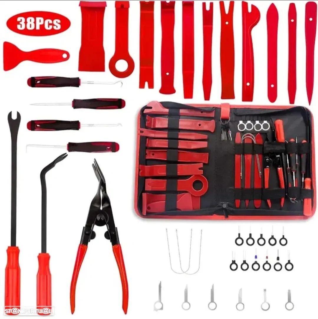 Conjunto Ferramentas Desmonta Plásticos - 38 peças + estojo de arrumação - 1