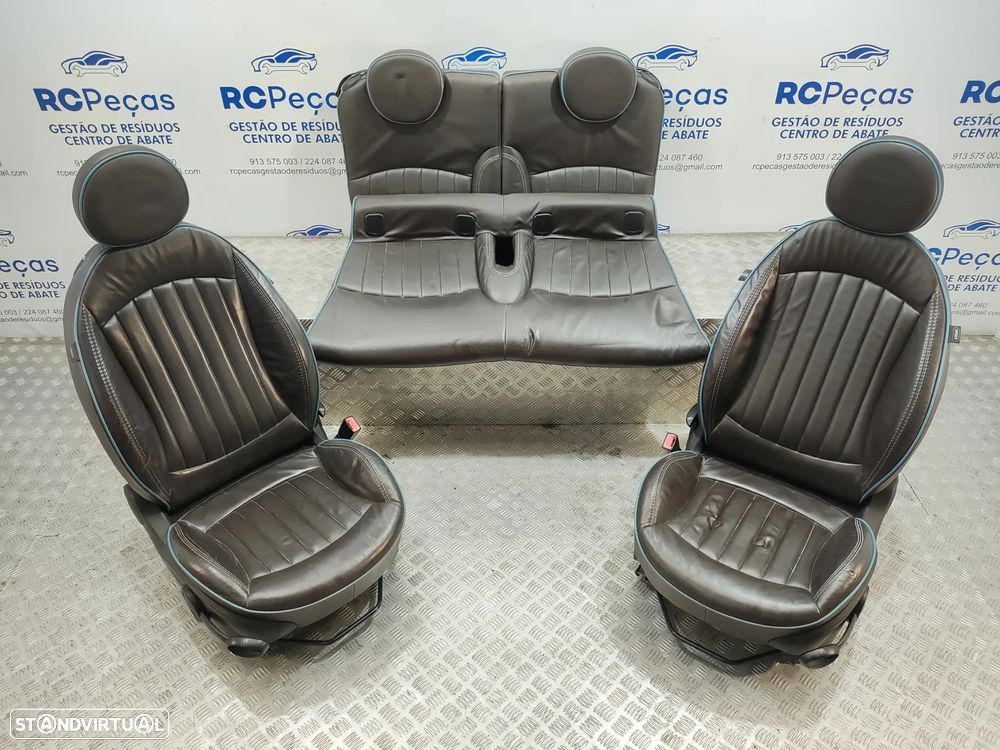 Conjunto de bancos em pele castanhos Mini Cooper S R57 Cabrio LCI - 8