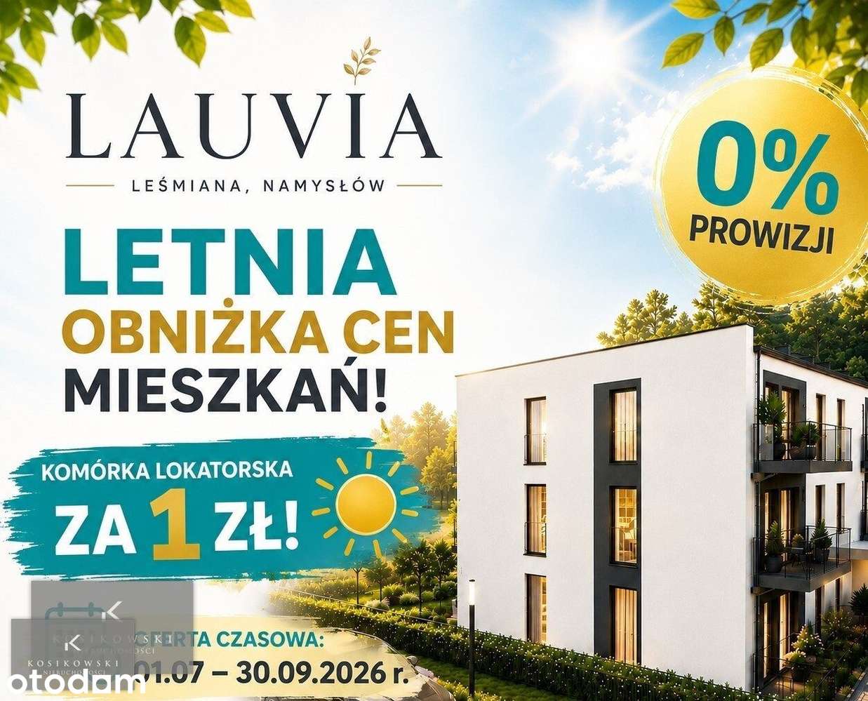 Lauvia – nowe mieszkanie komórka lokatorska 1zł