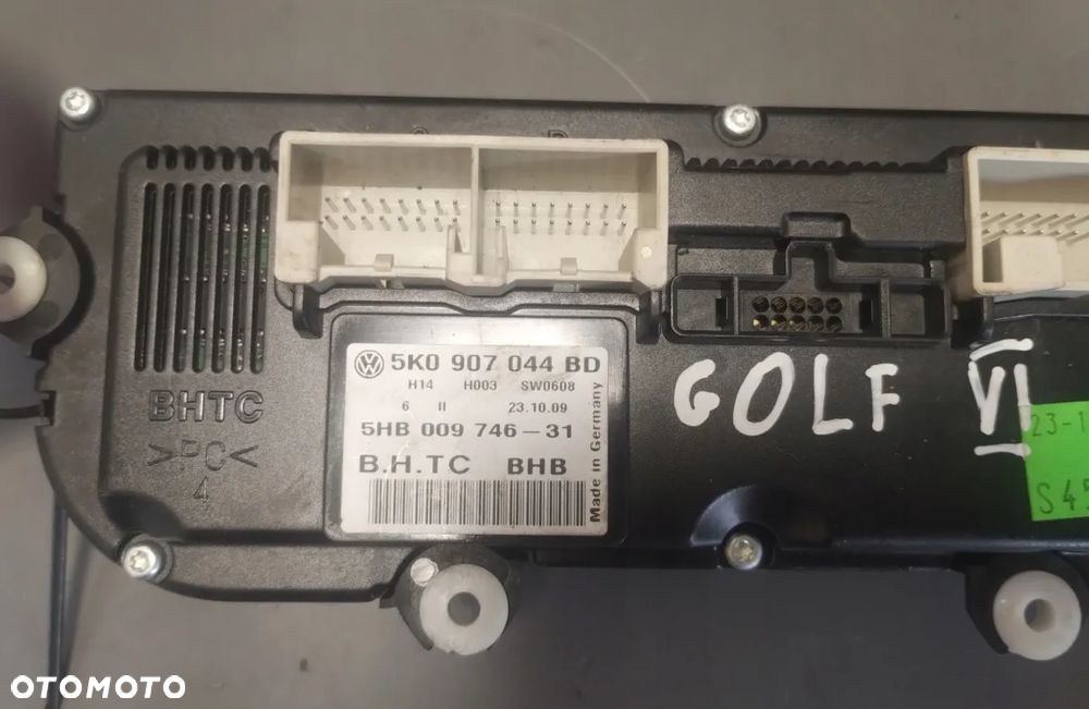 VOLKSWAGEN GOLF VI 6 08-16 r. PANEL STEROWANIA KLIMATYZACJI 5K0907044BD + - 2