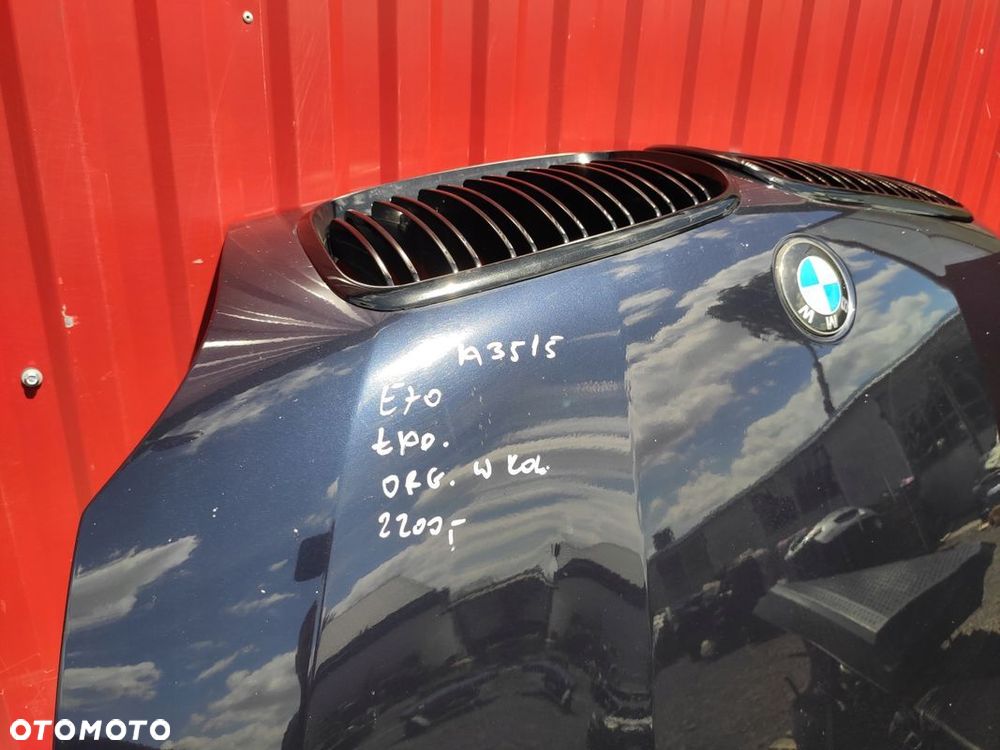 BMW X5 E70 PRZED LIFT MASKA MONACOBLAU A35/5 W KOLOR ORYGINAŁ ŁADNA - 4