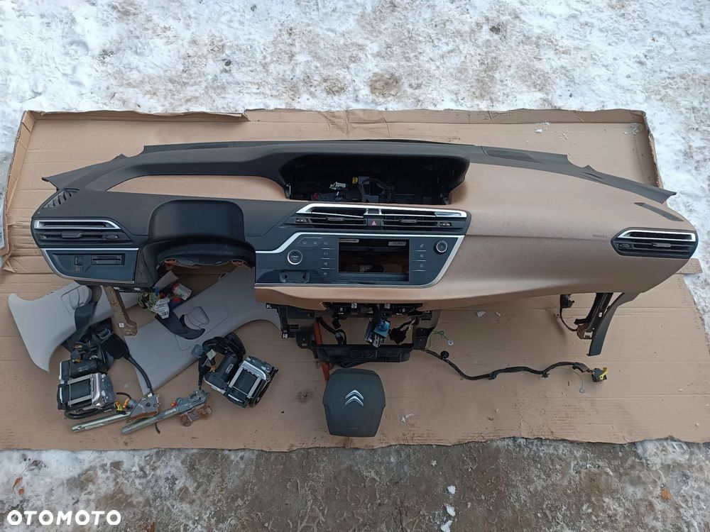 DESKA ROZDZIELCZA KONSOLA ZESTAW AIRBAG PODUSZKI ORYGINAŁ CITROEN C4 PICASSO II - 14