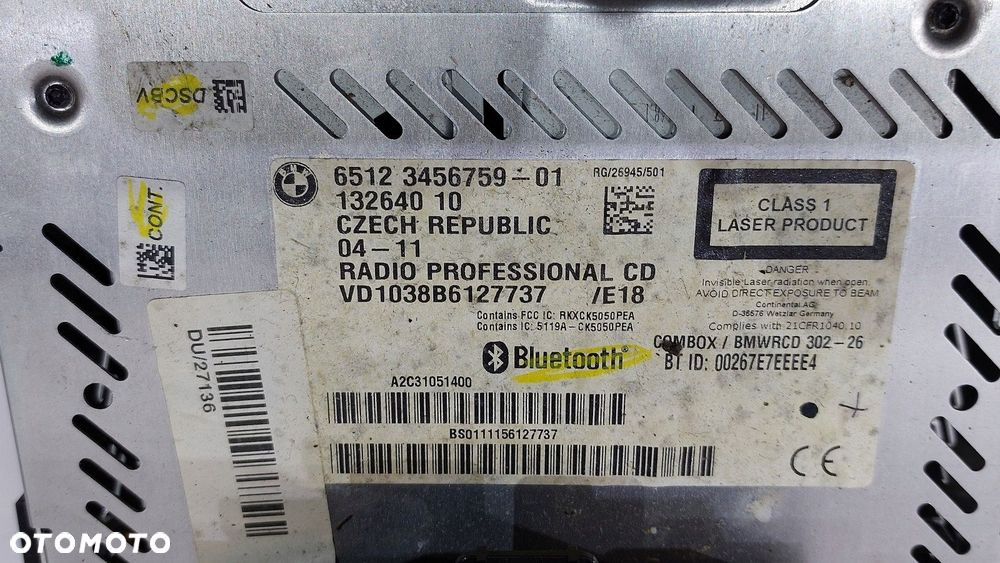 radio cd mini cooper clubman r55 11r 3456759 - 5