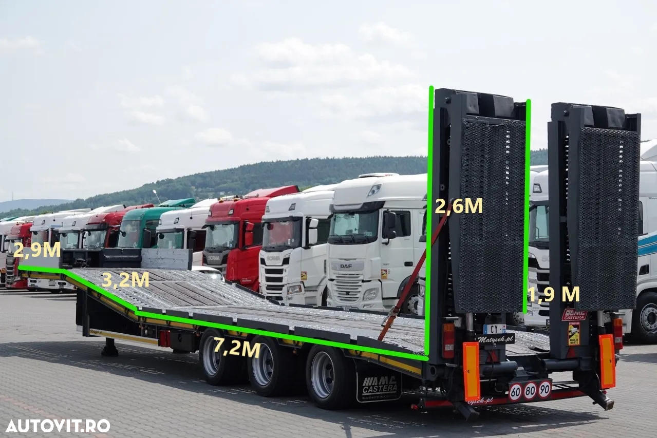 Castera REMORCĂ AMC CASERA / LOW LOADER / 13,3 M / PLATFORMĂ HIDRAULICĂ / GAMA HIDRAULĂ / TROLIU - 6