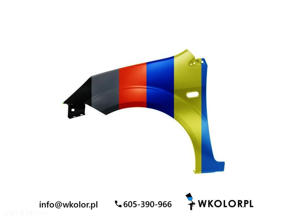 NOWY BŁOTNIK FORD FIESTA V 2007-2009 LAKIEROWANY W KOLOR - 1