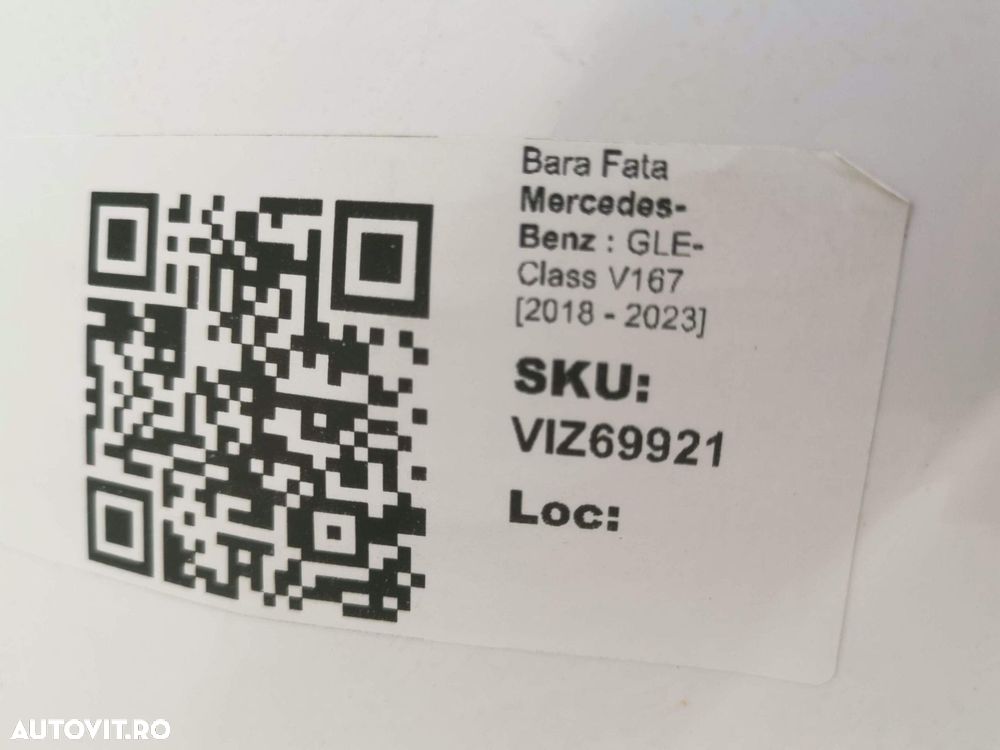 Bara Fata Mercedes-Benz GLE-Class V167 2018 2019 2020 2021 2022 2023 A - 8