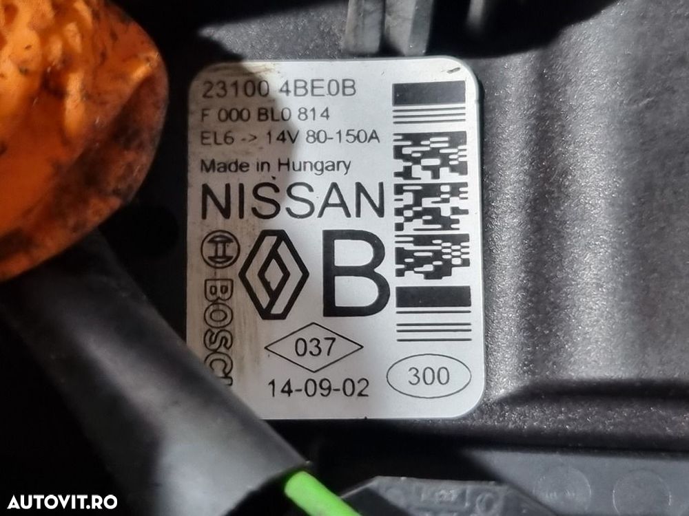 Alternator Nissan Qashqai J11 1.2 DIG - T Benzina 2013 - 2017 115CP 1197CC HRA2DDT Euro5 ... - 4