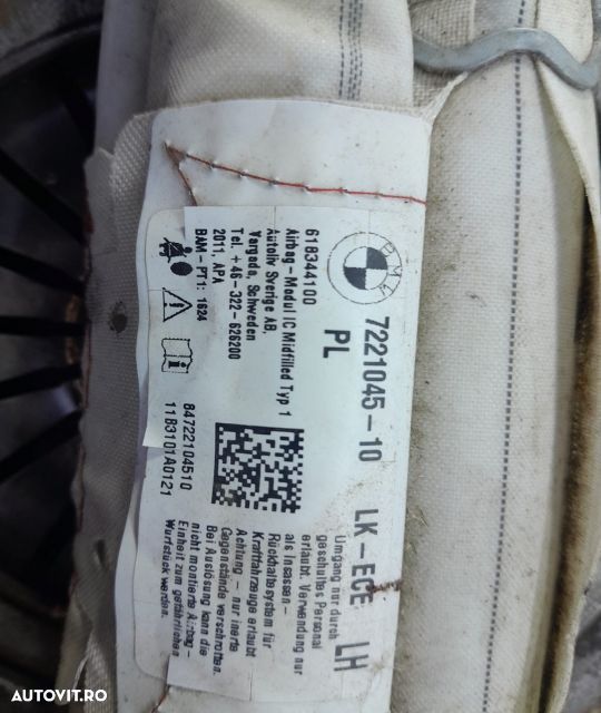 Airbag cortina stanga 7221045-10 BMW Seria 3 F30/F31/F34 seria - 2