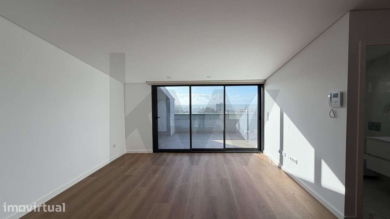 T1+1 Novo | 2 Terraços e Vistas Panorâmicas Mar e Cidade | Garagem Box - Grande imagem: 5/37