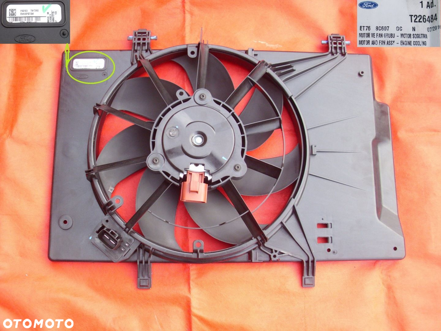 Wentylator chłodnicy FORD CONNECT COURIER 1,0 ecoboost 1,5 1,6 TDCI jakość oryginał - 2