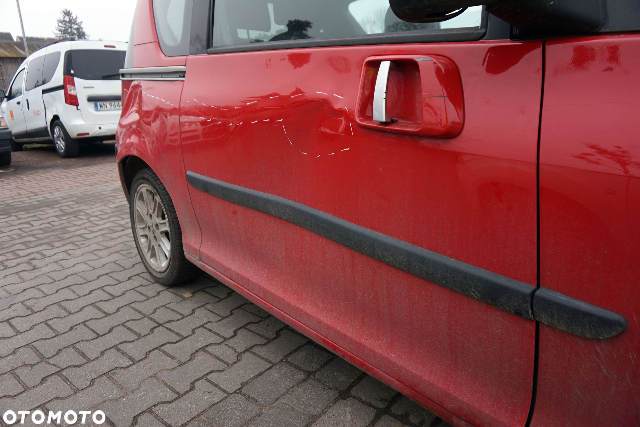 DRZWI PRZEDNIE PRAWE 1007  KKNB  CZERWONY PEUGEOT 2005-2009 - 4