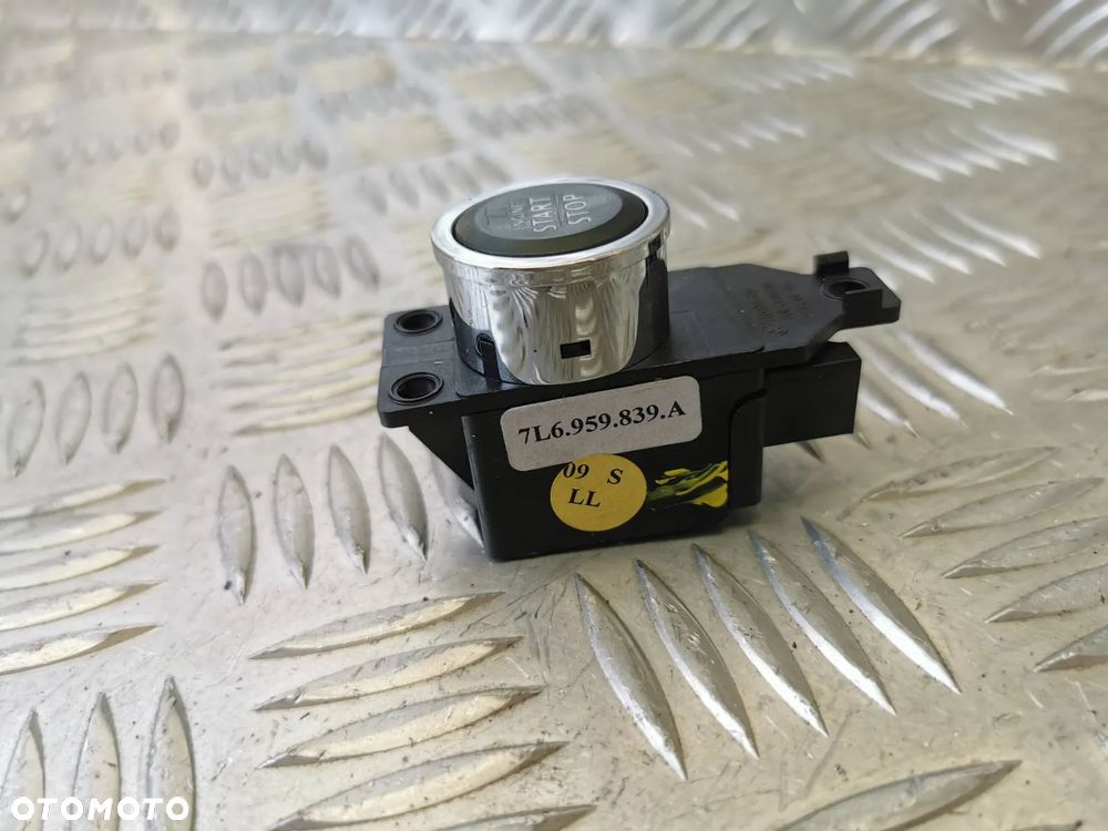 VW TOUAREG 7L 03-09R PRZYCISK WLACZNIK ENGINE START STOP CZARNY CHROM ORYGINAL 7L6959839A 7L6959839 A - 3