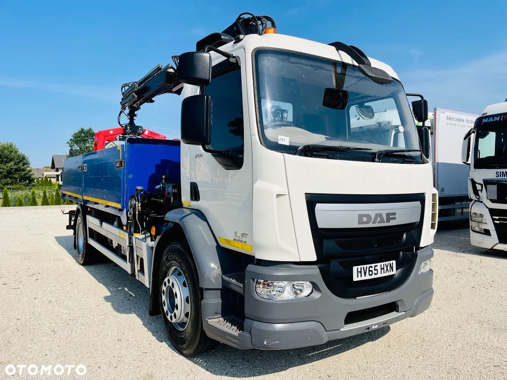 DAF CF LF 18.250 Euro 6 skrzyniowy + HDS HIAB 122 // 4x2 // manual // klima // resor // Anglik !!! // kran Krane żuraw dzwig - 6