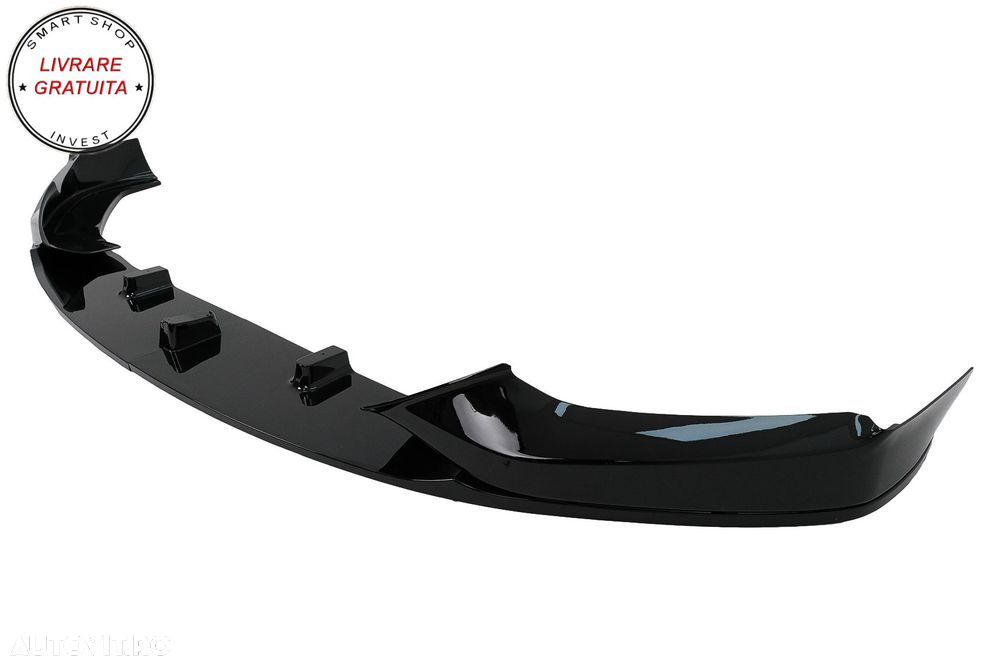 Prelungire Bara Fata Negru Lucios BMW Seria 5 G30 G31 (2017-2019) M Sport Design- livrare gratuita - 4