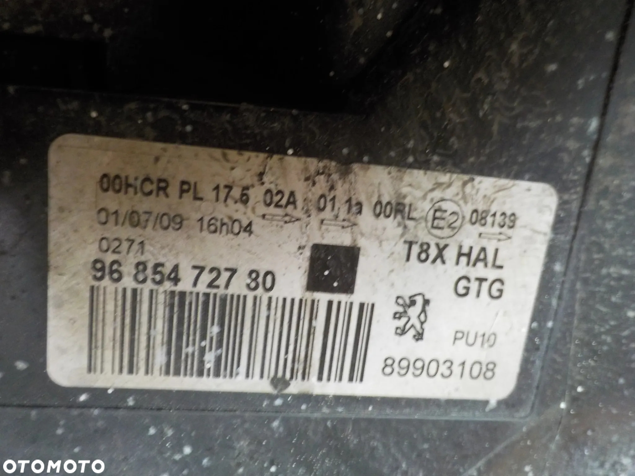 PEUGEOT 3008 I LAMPA LEWA PRZÓD 9685472780 UK - 3