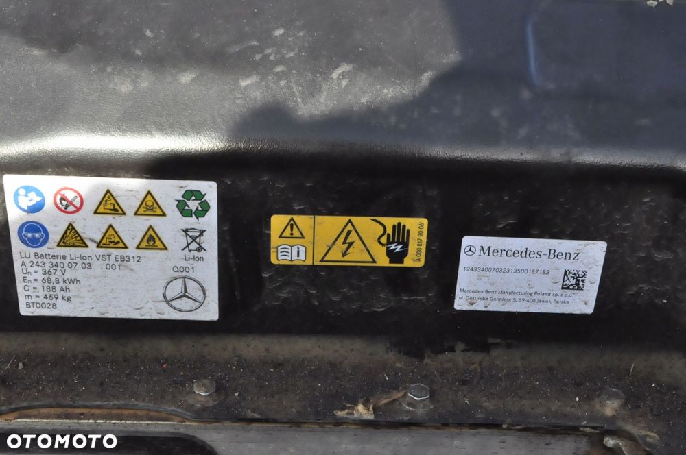 MERCEDES EQB X243 BATERIA AKUMULATOR 68.8 kWh 188 Ah A2433400703 2023r 7tys - 9