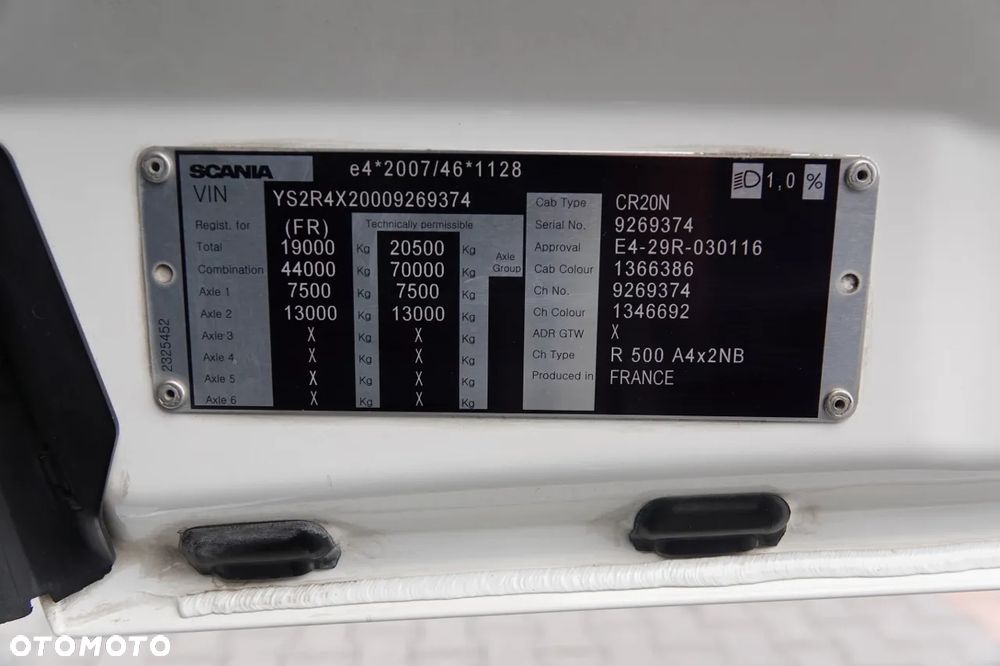Scania R 500 / HYDRAULIKA / RETARDER / KLIMA POSTOJOWA / CAŁA NA PODUSZKACH / ALUFELGI / - 34