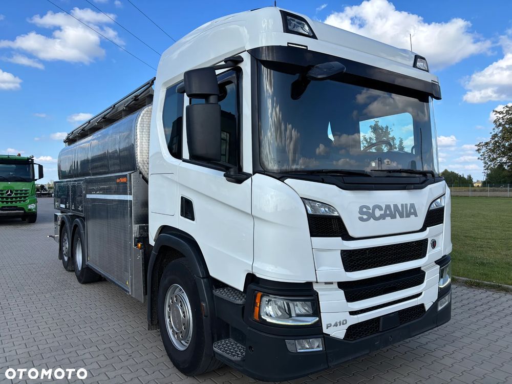 Scania P 410 6x2 ostatnia oś skrętna i podnoszona cysterna do odbioru mleka zabudowa MAGYAR - 5