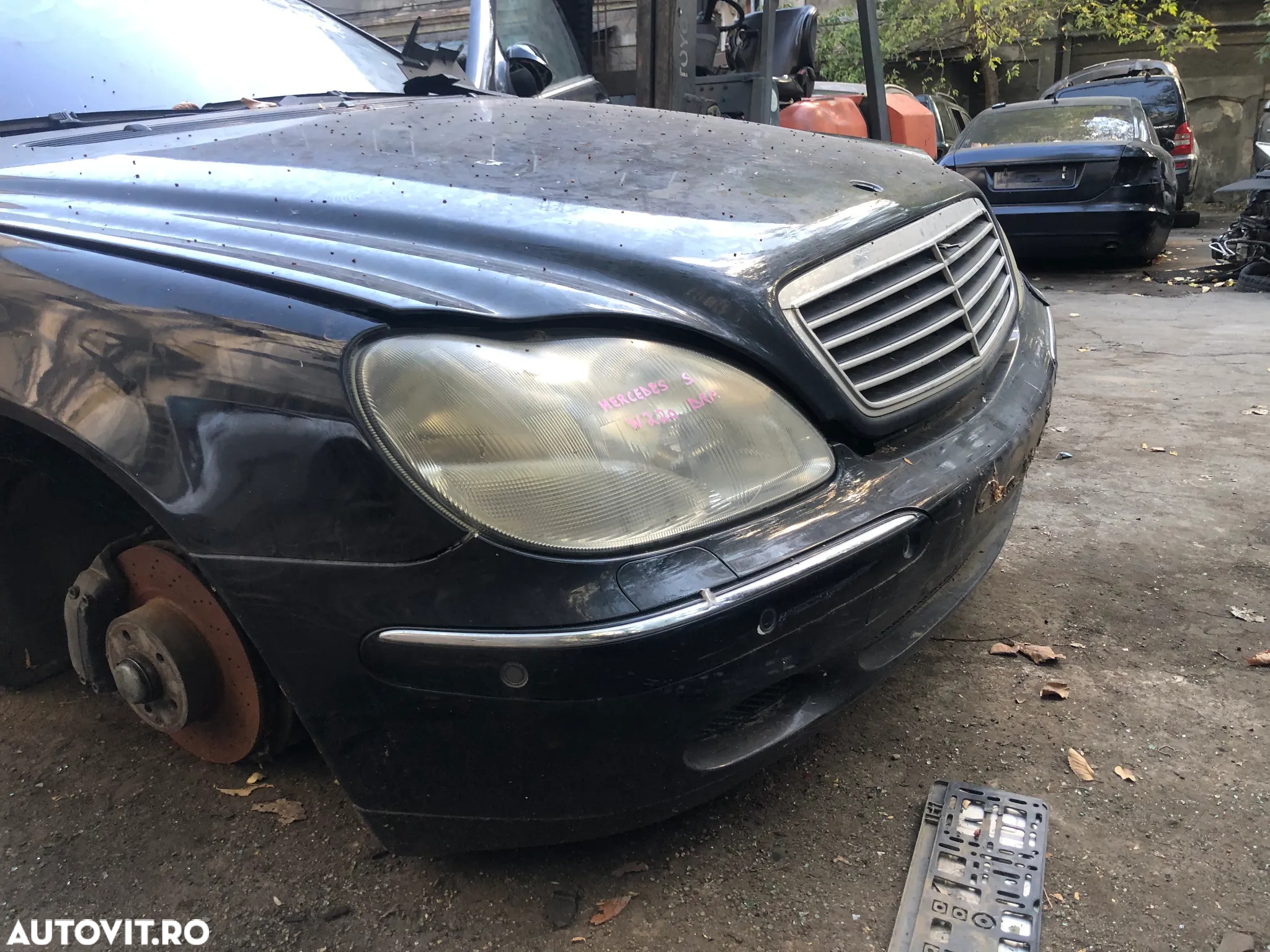 Aripa stanga fata/aripa dreapta fata Mercedes Benz S W200 negru - 5