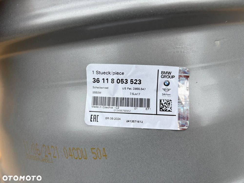Nowa Felga BMW 1 F40 M Pakiet 8053523 7.5 7.5J 17 IS54 ET54 5x112 36118053523 - 2