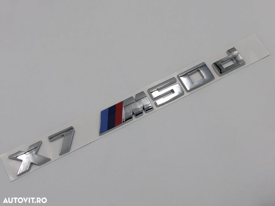 Emblema BMW X7M50d spate crom - 1