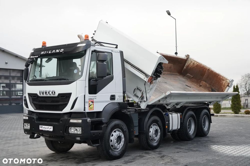 Iveco TRAKKER 450 / 8x4 / WYWROTKA / HYDROBURTA / BORDMATIC / EURO 6 / - 7