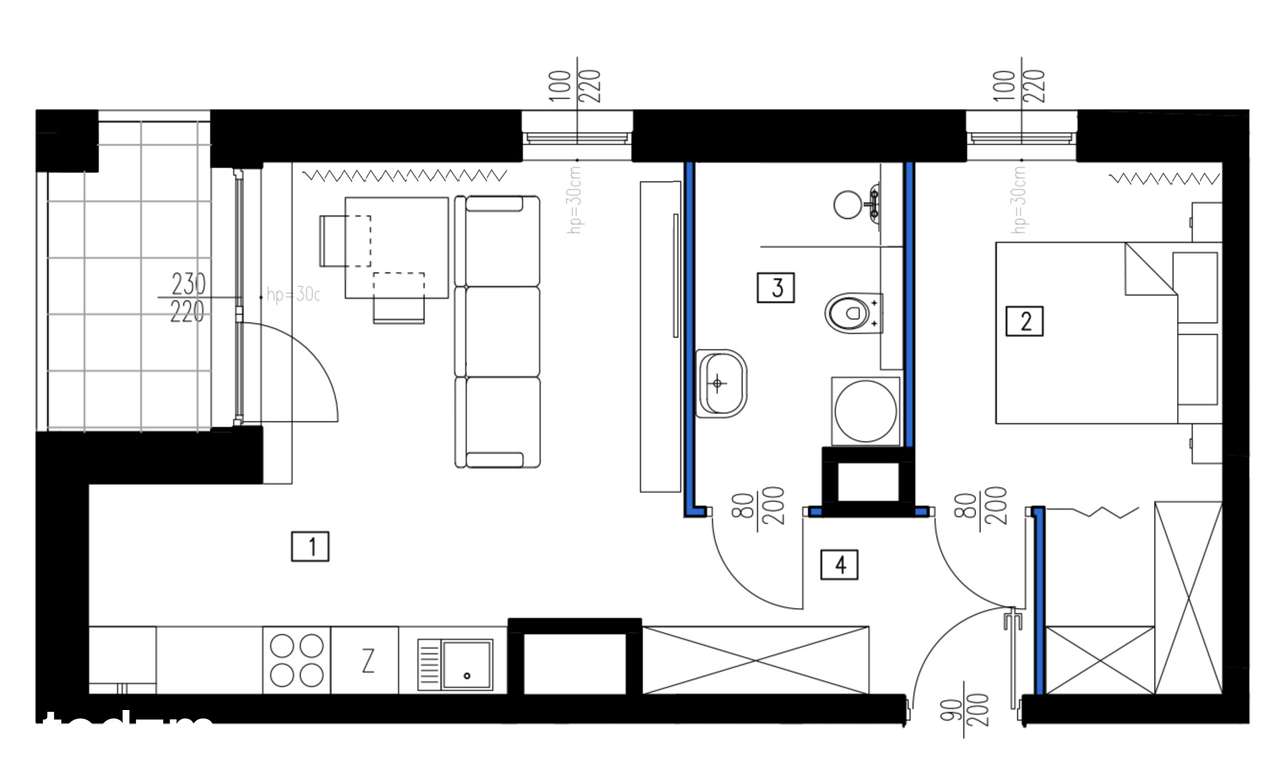 2 pokoje | 10 piętro | loggia | standard+ | piękny widok | 1st najem