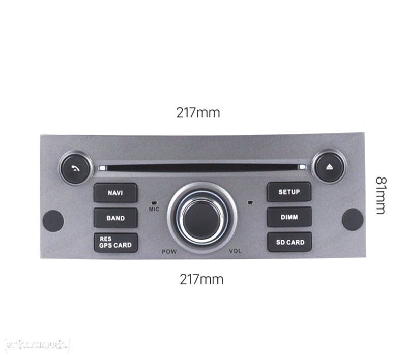 AUTO RÁDIO GPS 7" ANDROID 11 PARA PEUGEOT 407 04 – 10 - 7
