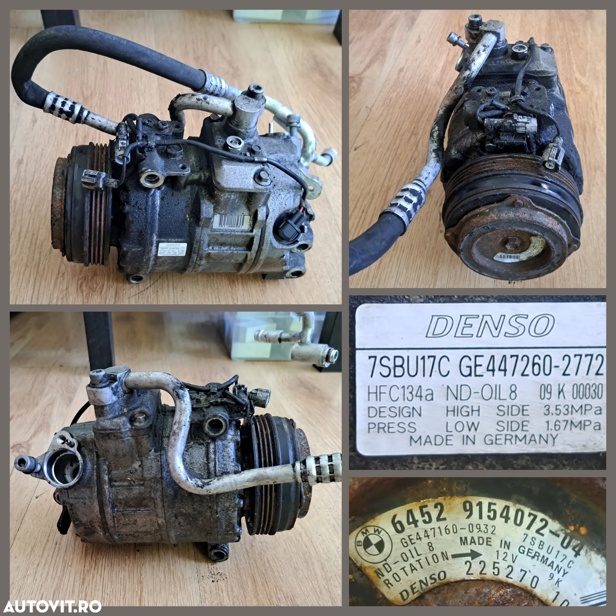 Compresor ac clima volkswagen amarok golf EOS Touran bmw mitsubishi outlander lancer opel astra zafira meriva renault laguna trafic koleos nissan x-trail - 4