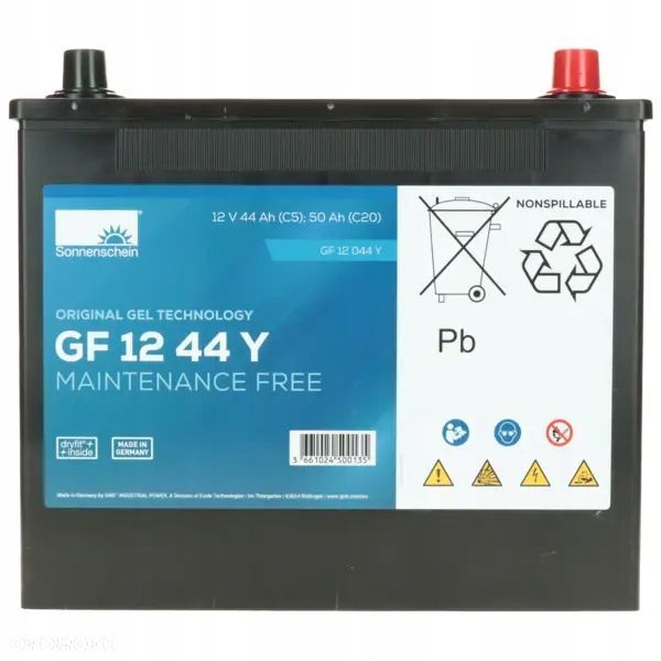 Akumulator Sonnenschein GF12-044Y 12V 50Ah 20h 261x135x230 - 3