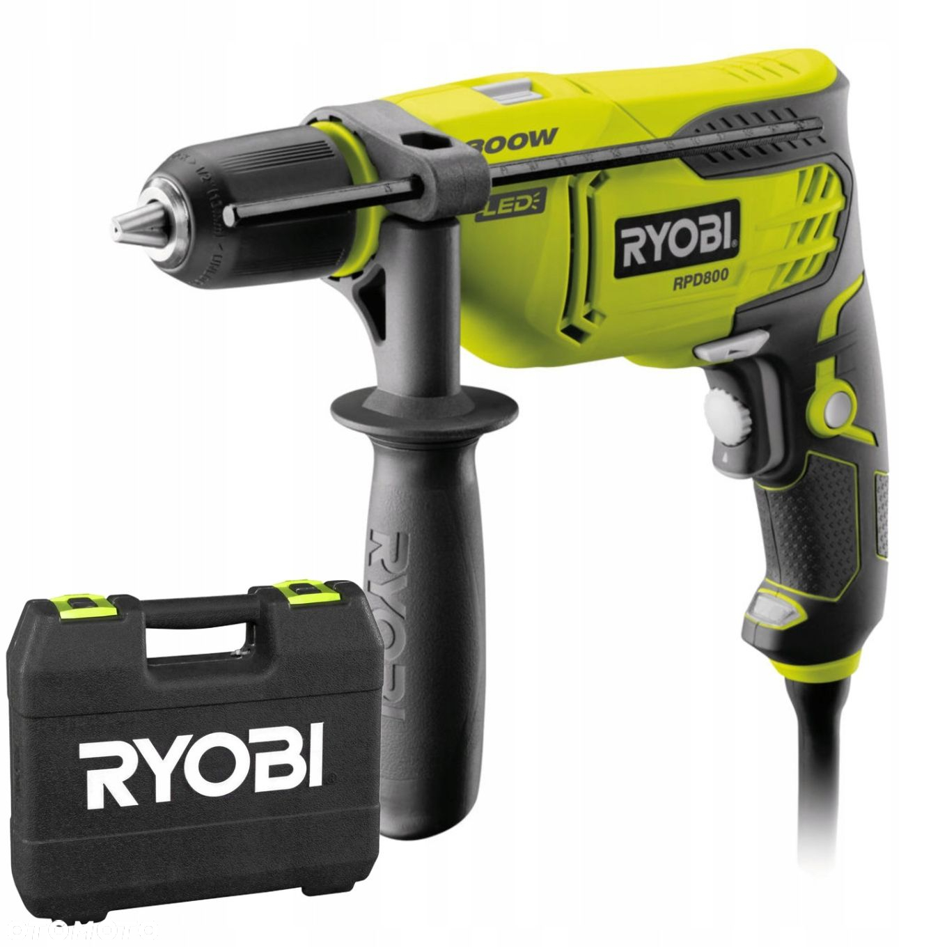 RYOBI RPD800-K WIERTARKA UDAROWA WKRĘTARKA ELEKTRYCZNA 800W  WALIZKA - 7